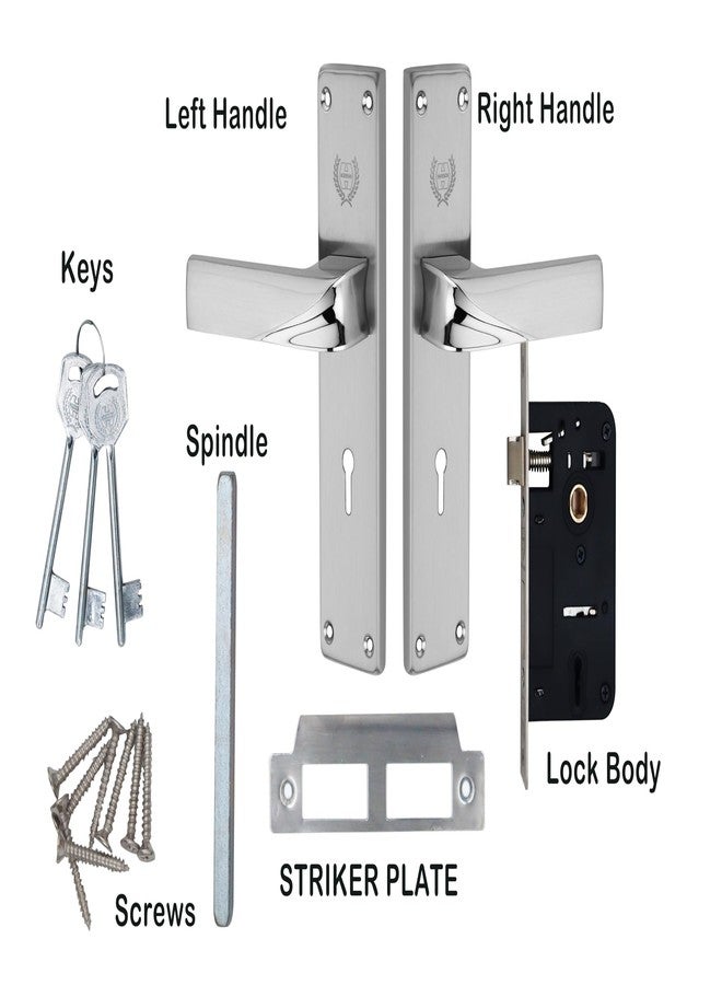 Harrison Door Locks for Main Door, Door Lock for Bedroom, Mortise Door Lock Set, Mortise Door Handle, Door Locks Handlesets with 3 Key | CP Matt Finish | 101800 | for Office/Hotel/Home - Image 5